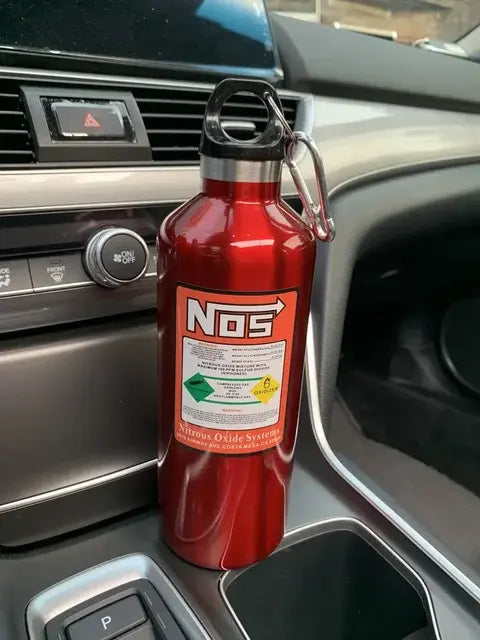 Car NOS Nitrogen Water Bottle  Red