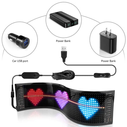 LED Customizable Car Display Flexible Bluetooth