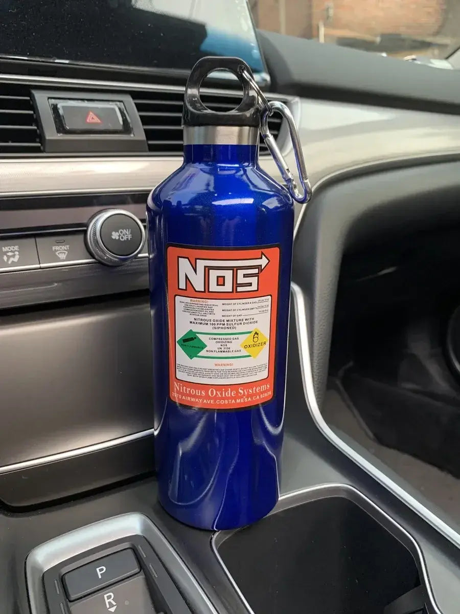 Car NOS Nitrogen Water Bottle  Blue